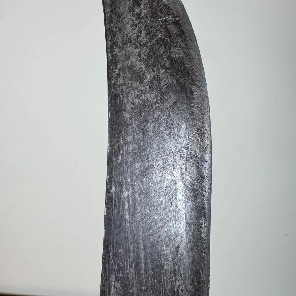 Vintage Hand Forged Butcher Knife Rustic 10.5‎ Inch Blade Wood Handle